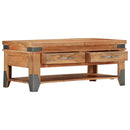 vidaXL tömör akácfa dohányzóasztal 110 x 52 x 45 cm