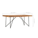 vidaXL tömör akácfa étkezőasztal 180 x 90 x 76 cm