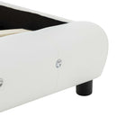 vidaXL fehér műbőr ágykeret matrac nélkül 135 x 190 cm