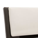vidaXL szürke és fehér ágykeret LED-del matrac nélkül 120 x 190 cm