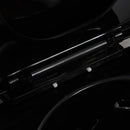 vidaXL fekete kerámia perem nélküli fali WC