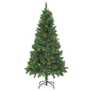 vidaXL zöld műfenyő fenyőtobozokkal 150 cm