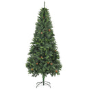 vidaXL zöld műfenyő fenyőtobozokkal 210 cm