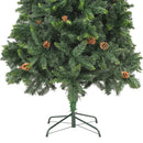 vidaXL zöld műfenyő fenyőtobozokkal 210 cm