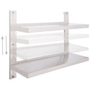 vidaXL kétszintes rozsdamentes acél falra szerelhető polc 100 x 30 cm