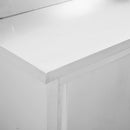 vidaXL rozsdamentes acél munkaasztal tolóajtókkal 120x50x(95-97) cm