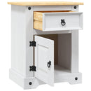 vidaXL fehér Corona-stílusú mexikói fenyőfa éjjeliszekrény 53x39x67 cm