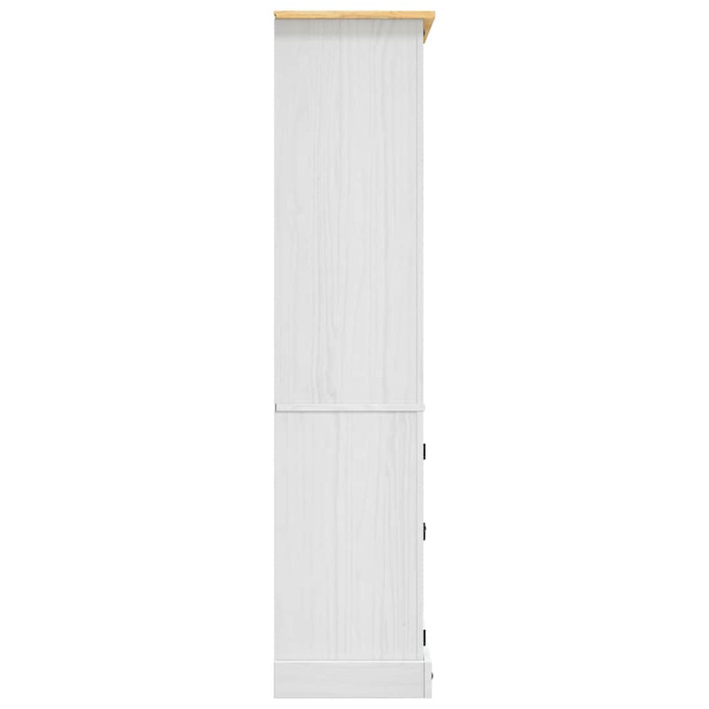 vidaXL fehér Corona-stílusú mexikói fenyő tálalószekrény 80x40x170 cm