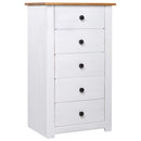 vidaXL fehér panama stílusú fenyőfa tálalószekrény 46 x 40 x 89 cm