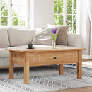 vidaXL panama stílusú tömör fenyőfa dohányzóasztal 100 x 60 x 43,5 cm