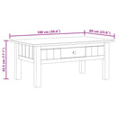 vidaXL panama stílusú tömör fenyőfa dohányzóasztal 100 x 60 x 43,5 cm