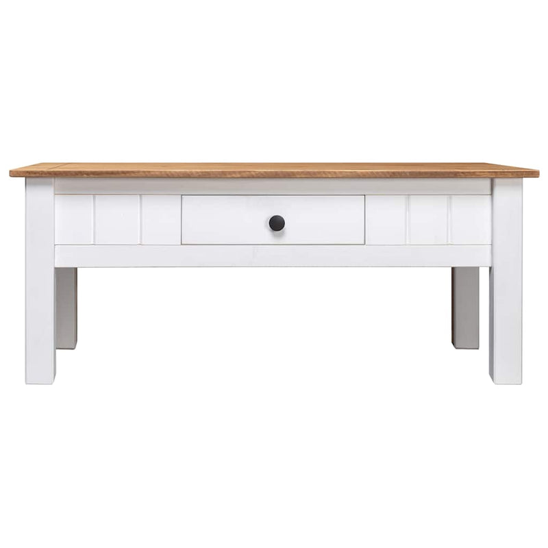 vidaXL fehér tömör fenyőfa dohányzóasztal 100 x 60 x 45 cm