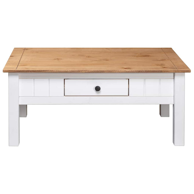 vidaXL fehér tömör fenyőfa dohányzóasztal 100 x 60 x 45 cm