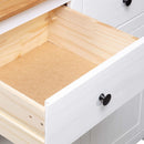 vidaXL fehér panama stílusú tömör fenyőfa tálalószekrény 93x40x80 cm