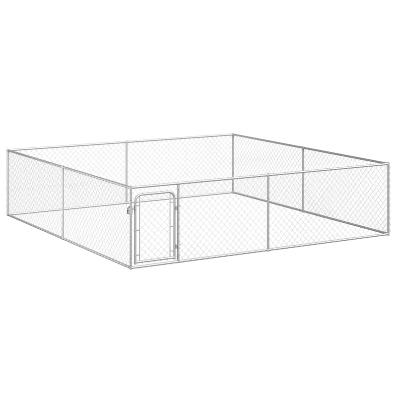vidaXL kültéri horganyzott acél kutyakennel 4 x 4 x 1 m