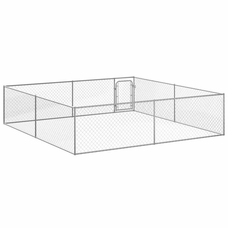 vidaXL kültéri horganyzott acél kutyakennel 4 x 4 x 1 m