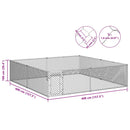 vidaXL kültéri horganyzott acél kutyakennel 4 x 4 x 1 m