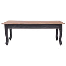 vidaXL fekete tömör mahagóni dohányzóasztal 120 x 60 x 45 cm