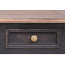vidaXL tömör mahagóni fa íróasztal 3 fiókkal 117 x 57 x 75 cm