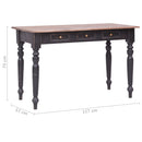 vidaXL tömör mahagóni fa íróasztal 3 fiókkal 117 x 57 x 75 cm