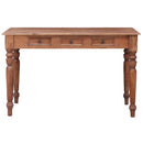 vidaXL tömör mahagóni fa íróasztal fiókokkal 117 x 57 x 75 cm