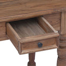 vidaXL tömör mahagóni fa íróasztal fiókokkal 117 x 57 x 75 cm