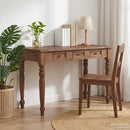 vidaXL tömör mahagóni fa íróasztal fiókokkal 117 x 57 x 75 cm