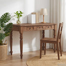 vidaXL tömör mahagóni fa íróasztal fiókokkal 117 x 57 x 75 cm