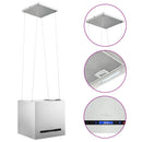 vidaXL rozsdamentes acél LCD érintőképernyős sziget páraelszívó 37 cm