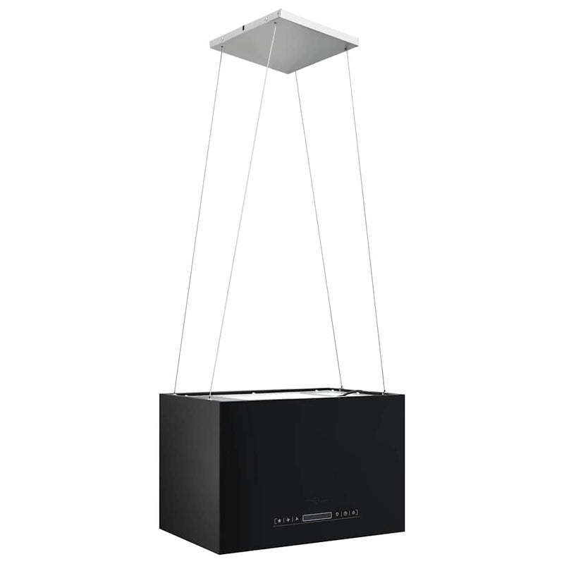 vidaXL porszórt acél LCD érintőképernyős sziget páraelszívó 55 cm