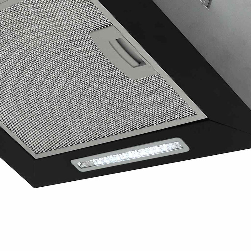 vidaXL porszórt acél LCD érintőképernyős sziget páraelszívó 55 cm