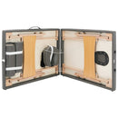 vidaXL antracit 2 zónás masszázsasztal favázzal 186 x 68 cm