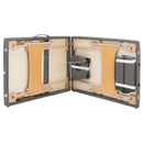 vidaXL 3 zónás antracitszürke masszázsasztal fa vázzal 186 x 68 cm