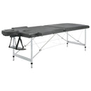 vidaXL 2 zónás antracit masszázsasztal alumínium vázzal 186 x 68 cm