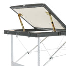 vidaXL antracit 3 zónás masszázsasztal alumíniumvázzal 186 x 68 cm