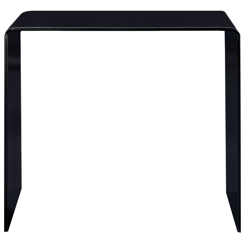 vidaXL fekete edzett üveg dohányzóasztal 50 x 50 x 45 cm