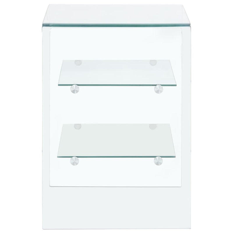 vidaXL edzett üveg dohányzóasztal 50x40x56 cm