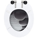 vidaXL 2 db kőmintás MDF WC-ülőke lassan csukódó fedéllel