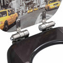 vidaXL 2 db New York mintás MDF WC-ülőke lassan csukódó fedéllel