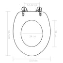 vidaXL 2 db New York mintás MDF WC-ülőke lassan csukódó fedéllel