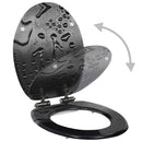 vidaXL 2 db vízcsepp mintás MDF WC-ülőke lassan csukódó fedéllel