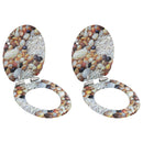 vidaXL 2 db kavicsmintás MDF WC-ülőke lassan csukódó fedéllel