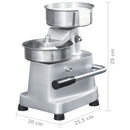 vidaXL alumínium hamburgerprés 500 db pogácsaelválasztó lappal 13 cm