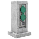 vidaXL műanyag kerti aljzatoszlop szürkület-érzékelővel