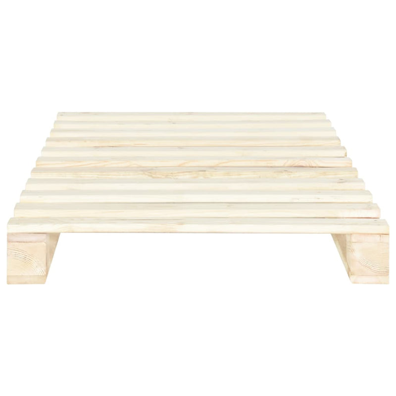 vidaXL tömör fenyőfa raklap ágykeret 90 x 200 cm