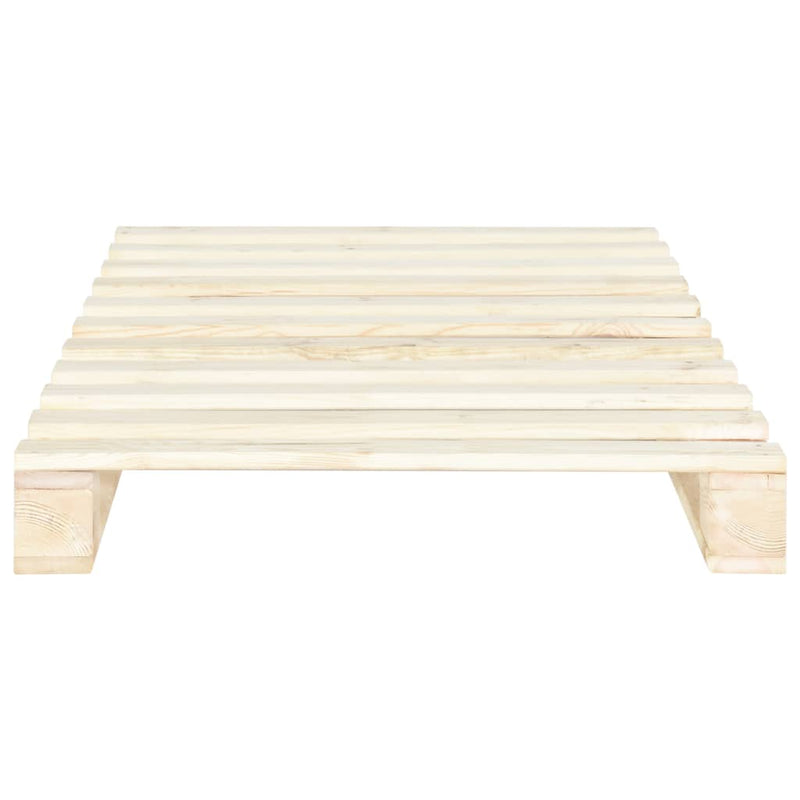 vidaXL tömör fenyőfa raklap ágykeret 100 x 200 cm