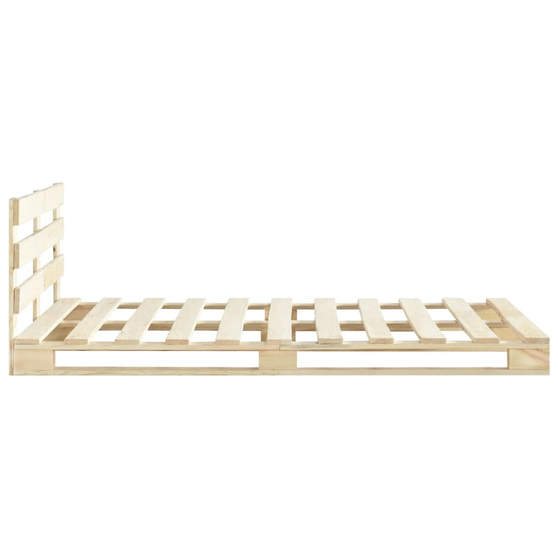 vidaXL tömör fenyőfa raklap ágykeret 200 x 200 cm