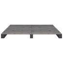 vidaXL szürke tömör fenyőfa raklap ágykeret 200 x 200 cm