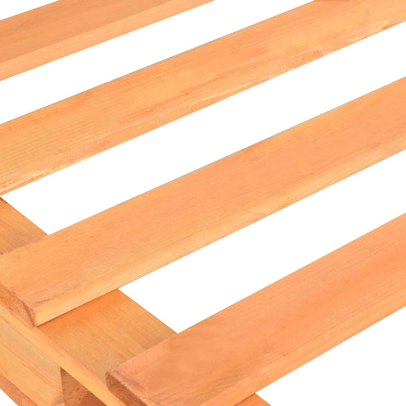 vidaXL barna tömör fenyőfa raklap ágykeret 90 x 200 cm