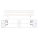 vidaXL fehér fa kerti raklappad